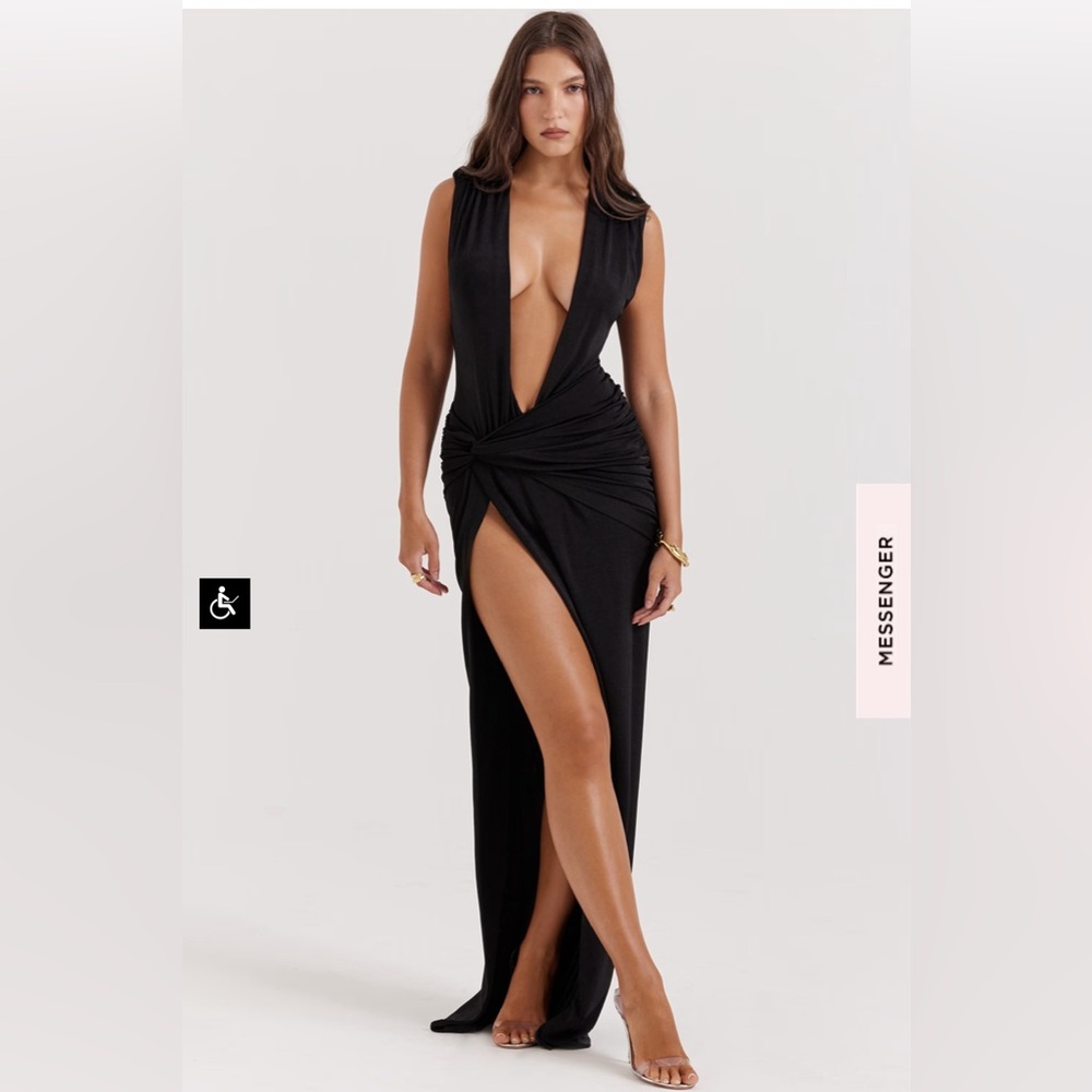 House of CB black maxi dress size XS